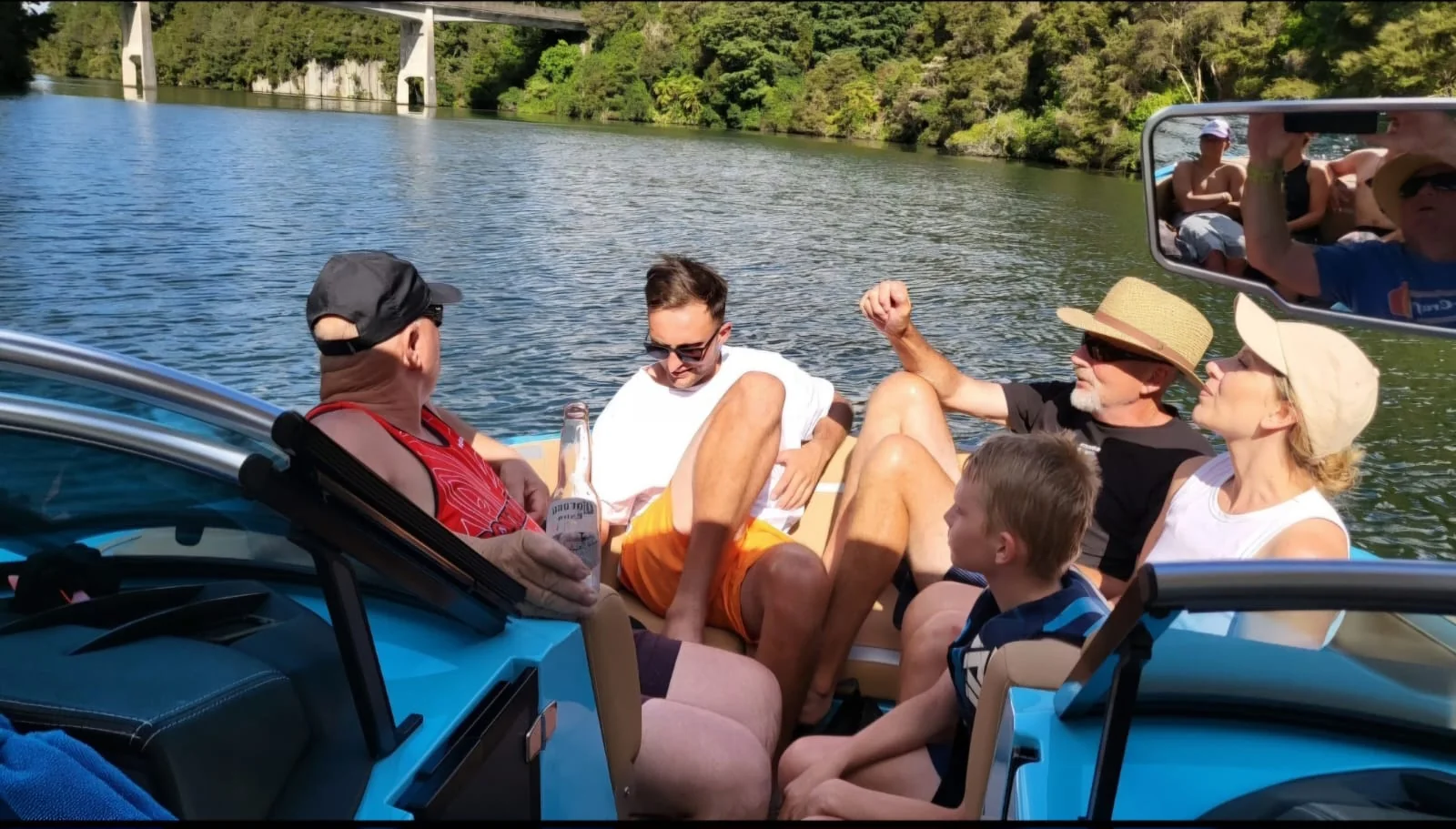 Guests enjoying a private charter on the water